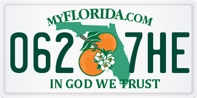 FL license plate 0627HE
