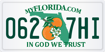 FL license plate 0627HI