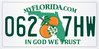 FL license plate 0627HW