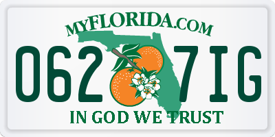 FL license plate 0627IG