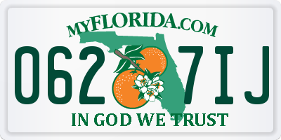 FL license plate 0627IJ
