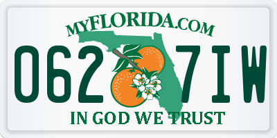 FL license plate 0627IW