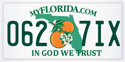 FL license plate 0627IX