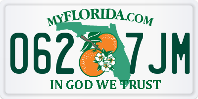 FL license plate 0627JM