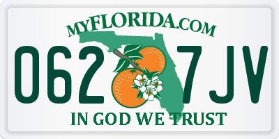FL license plate 0627JV