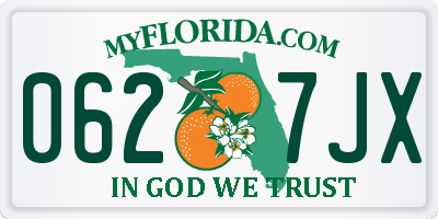 FL license plate 0627JX
