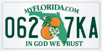 FL license plate 0627KA