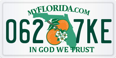 FL license plate 0627KE