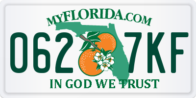 FL license plate 0627KF