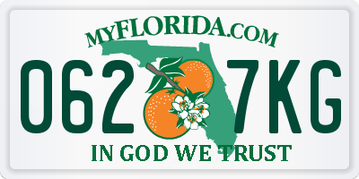 FL license plate 0627KG