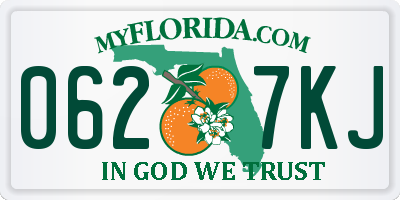 FL license plate 0627KJ