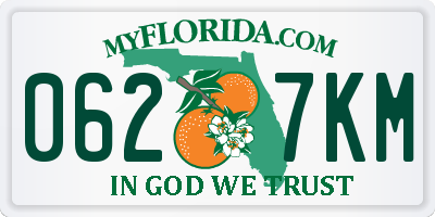 FL license plate 0627KM