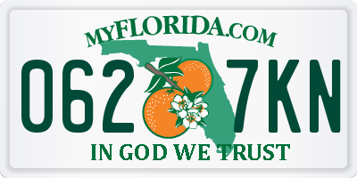 FL license plate 0627KN