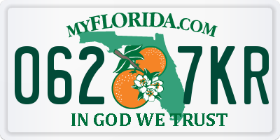 FL license plate 0627KR