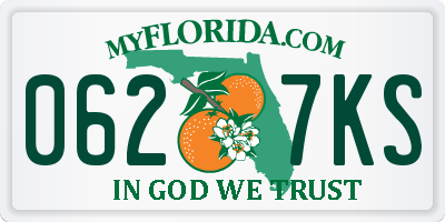 FL license plate 0627KS