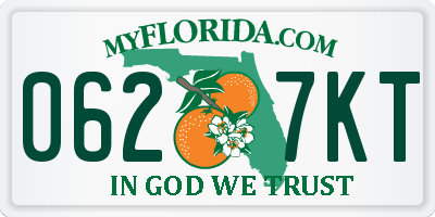 FL license plate 0627KT