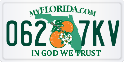 FL license plate 0627KV