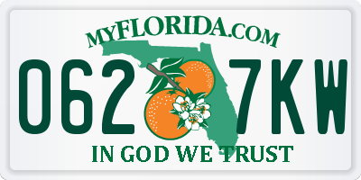 FL license plate 0627KW