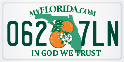 FL license plate 0627LN