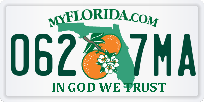 FL license plate 0627MA