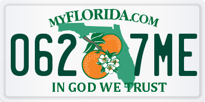FL license plate 0627ME
