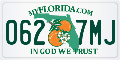 FL license plate 0627MJ