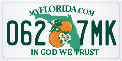 FL license plate 0627MK