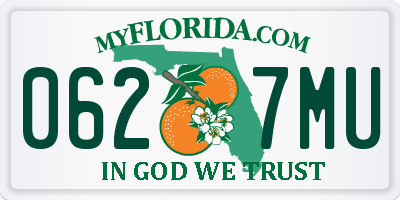 FL license plate 0627MU