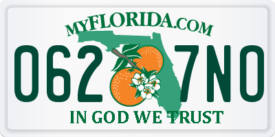 FL license plate 0627NO