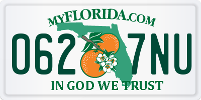 FL license plate 0627NU