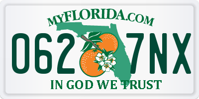 FL license plate 0627NX