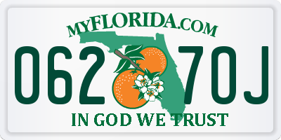 FL license plate 0627OJ