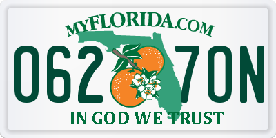 FL license plate 0627ON