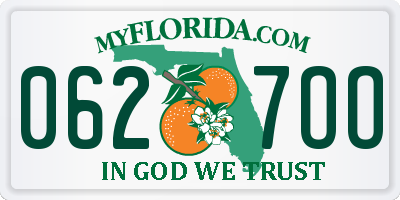 FL license plate 0627OO