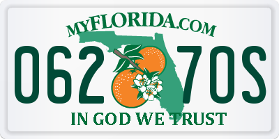FL license plate 0627OS