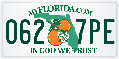 FL license plate 0627PE