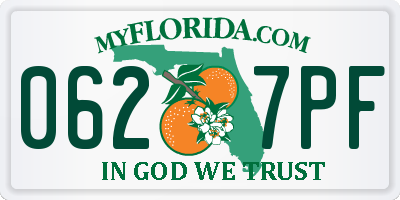 FL license plate 0627PF