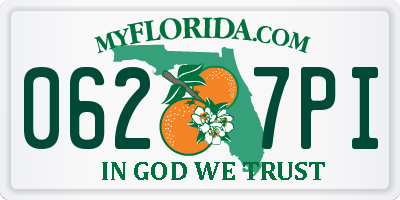 FL license plate 0627PI