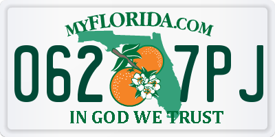 FL license plate 0627PJ