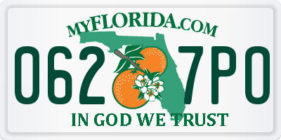 FL license plate 0627PO