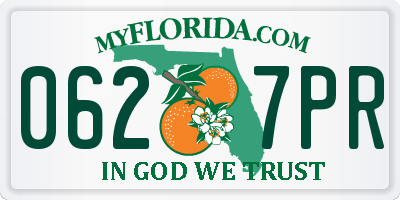 FL license plate 0627PR