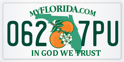 FL license plate 0627PU