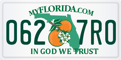 FL license plate 0627RO