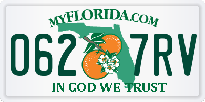 FL license plate 0627RV