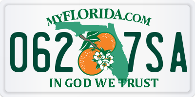 FL license plate 0627SA