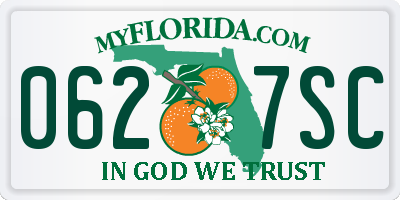 FL license plate 0627SC