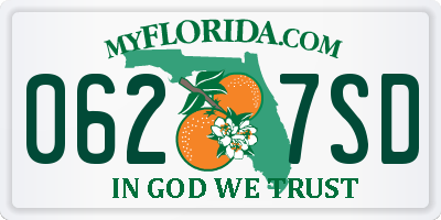 FL license plate 0627SD
