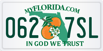FL license plate 0627SL