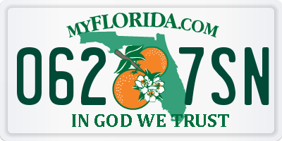 FL license plate 0627SN