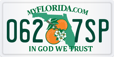 FL license plate 0627SP